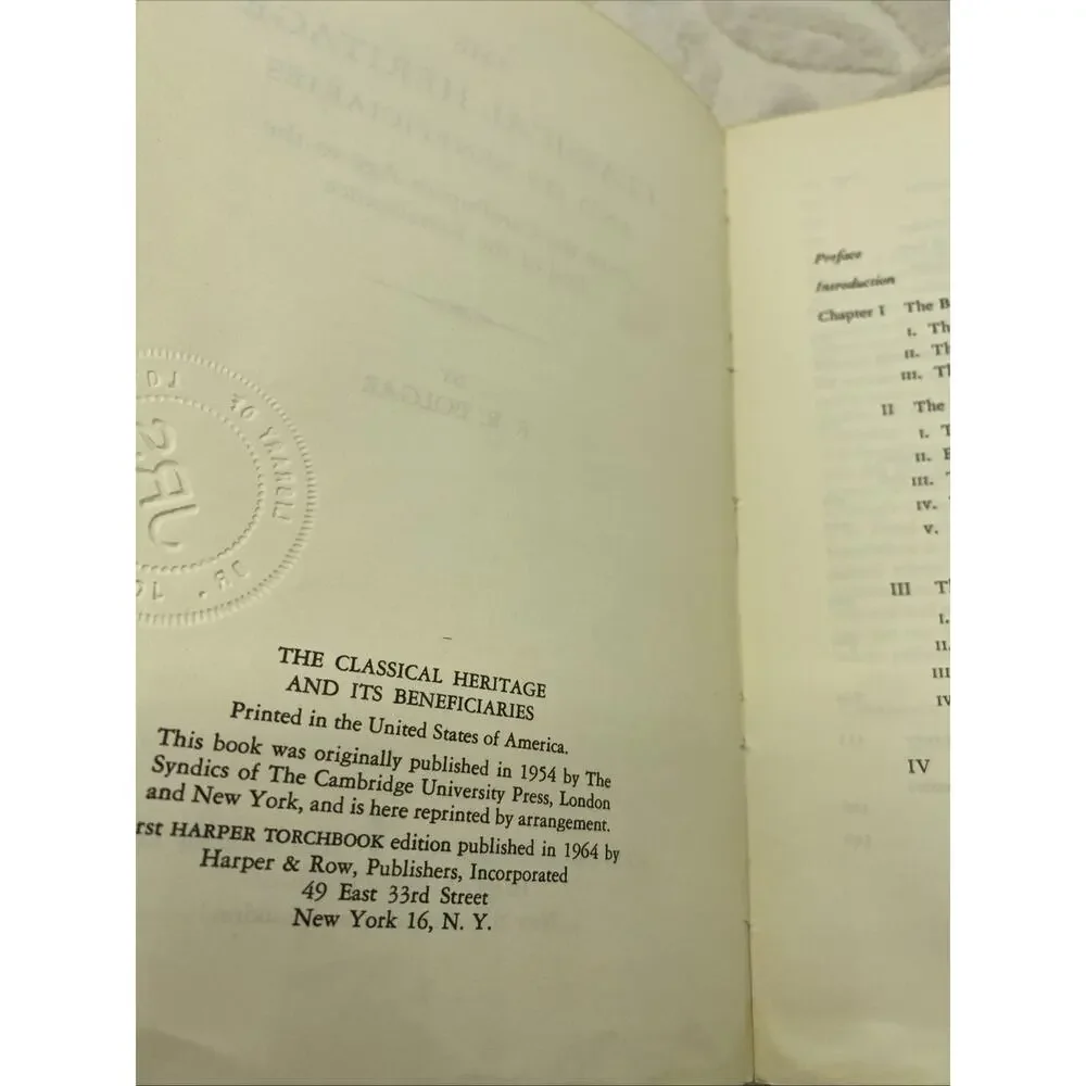 The Classical Heritage And Its Beneficiaries (R. R. Bolgar - 1964) Paperback Boo